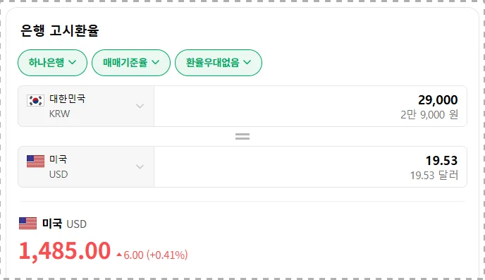 2026년 3월 7일 기준 환율정보