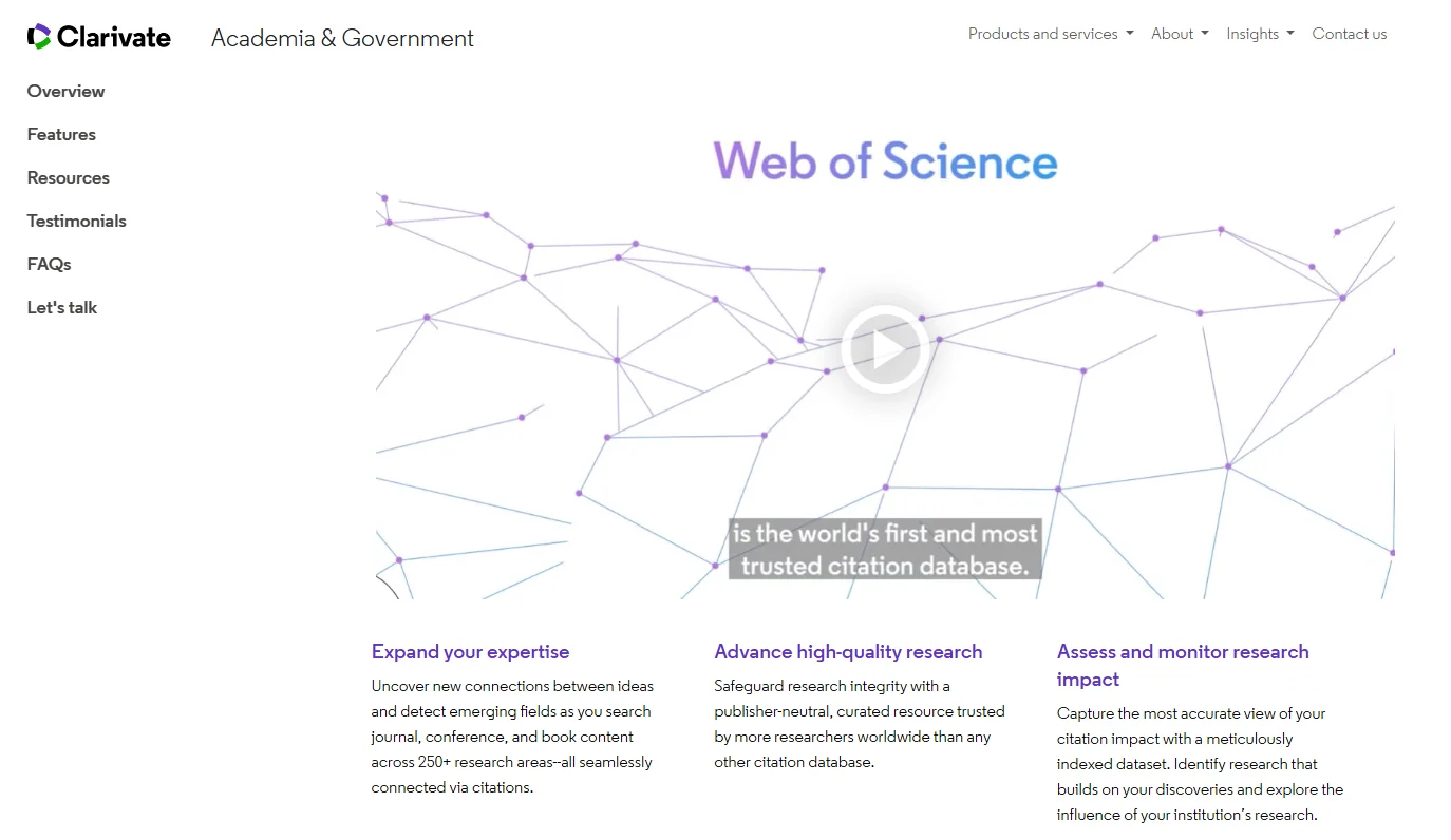 Web of Science 안에는 무엇이 들어 있나